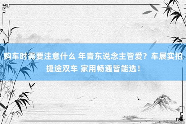 购车时需要注意什么 年青东说念主皆爱？车展实拍捷途双车 家用畅通皆能选！